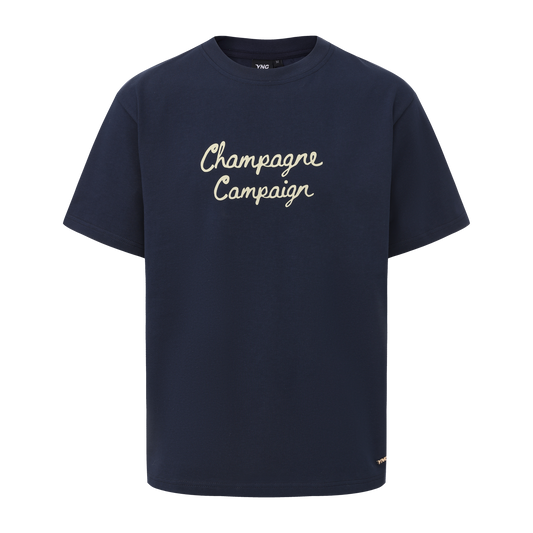 The Champagne Campaign Tee - Rich Navy
