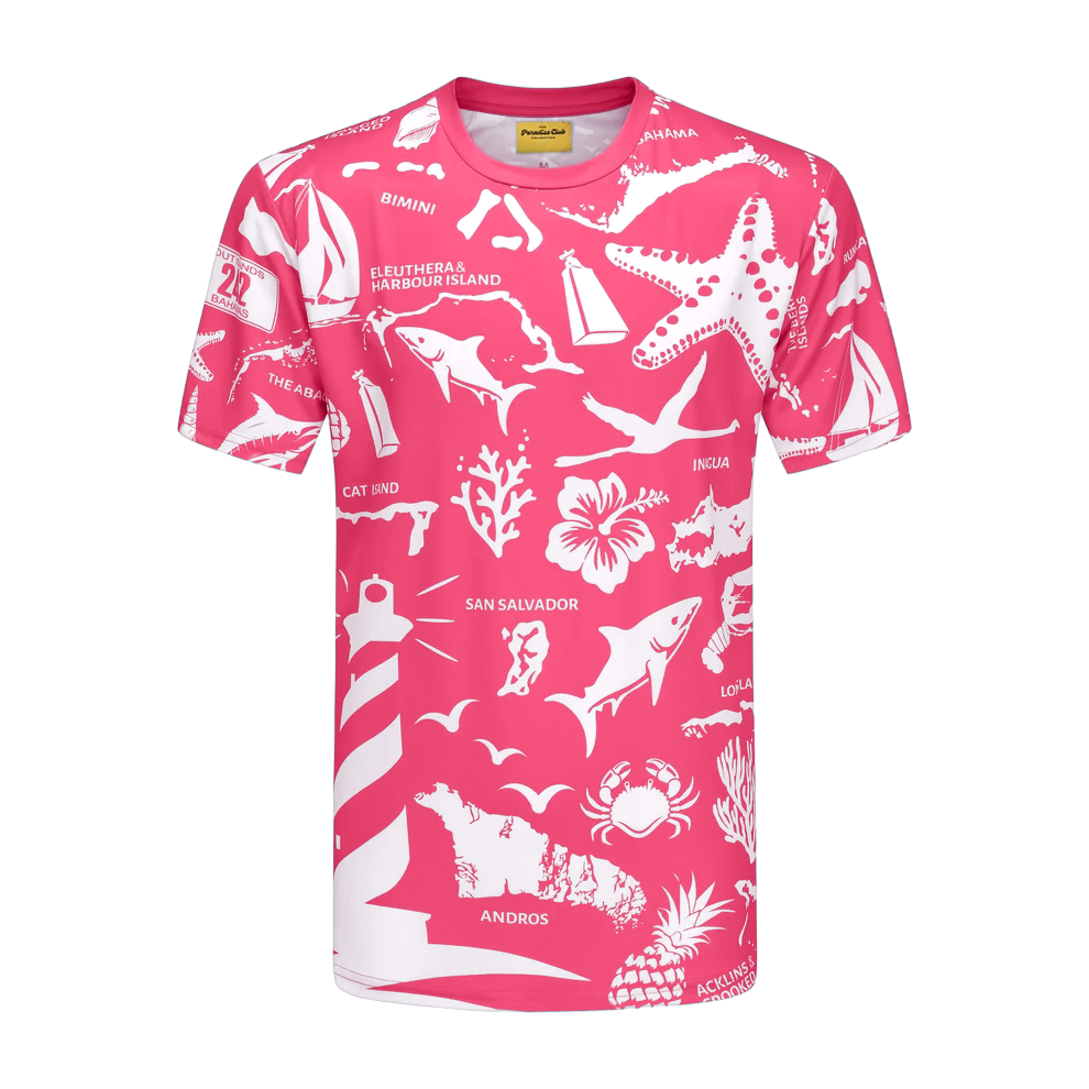 The Paradise Club Crewneck Tee (Breast Cancer Awareness) - Pink & White