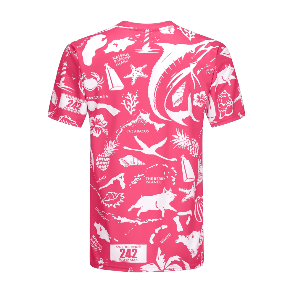 The Paradise Club Crewneck Tee (Breast Cancer Awareness) - Pink & White