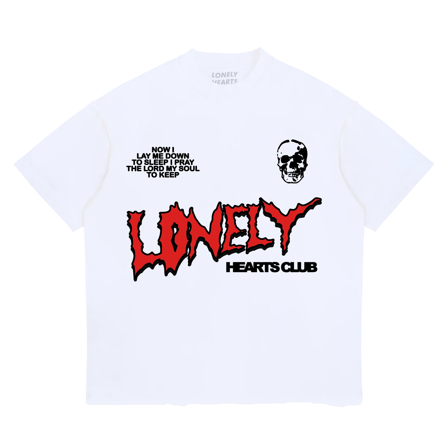 Lonely Hearts Club Now I Lay Me Down Premium Tee - White