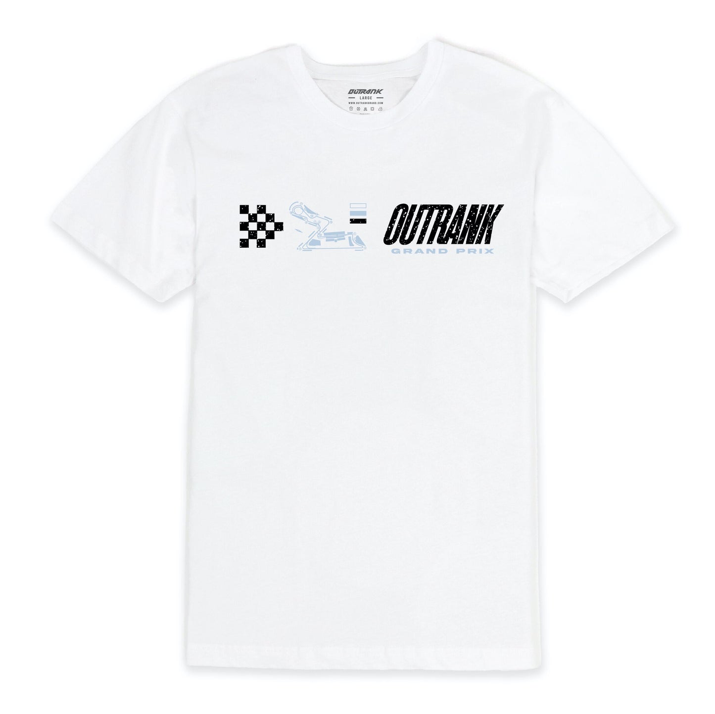 Outrank Race Crew Tee - White