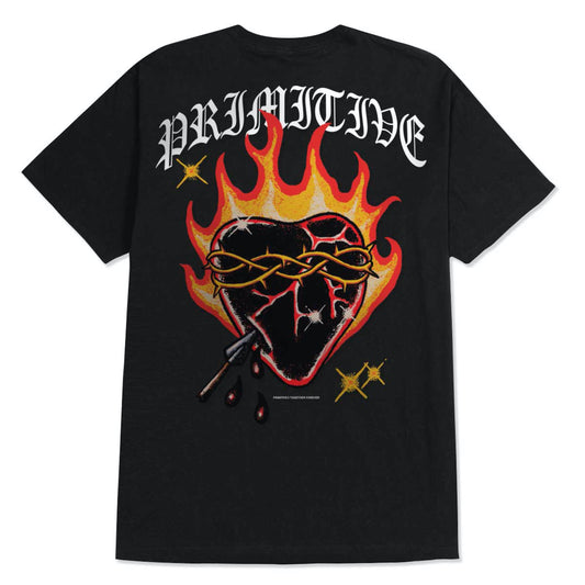 Primitive Flames Tee - Black