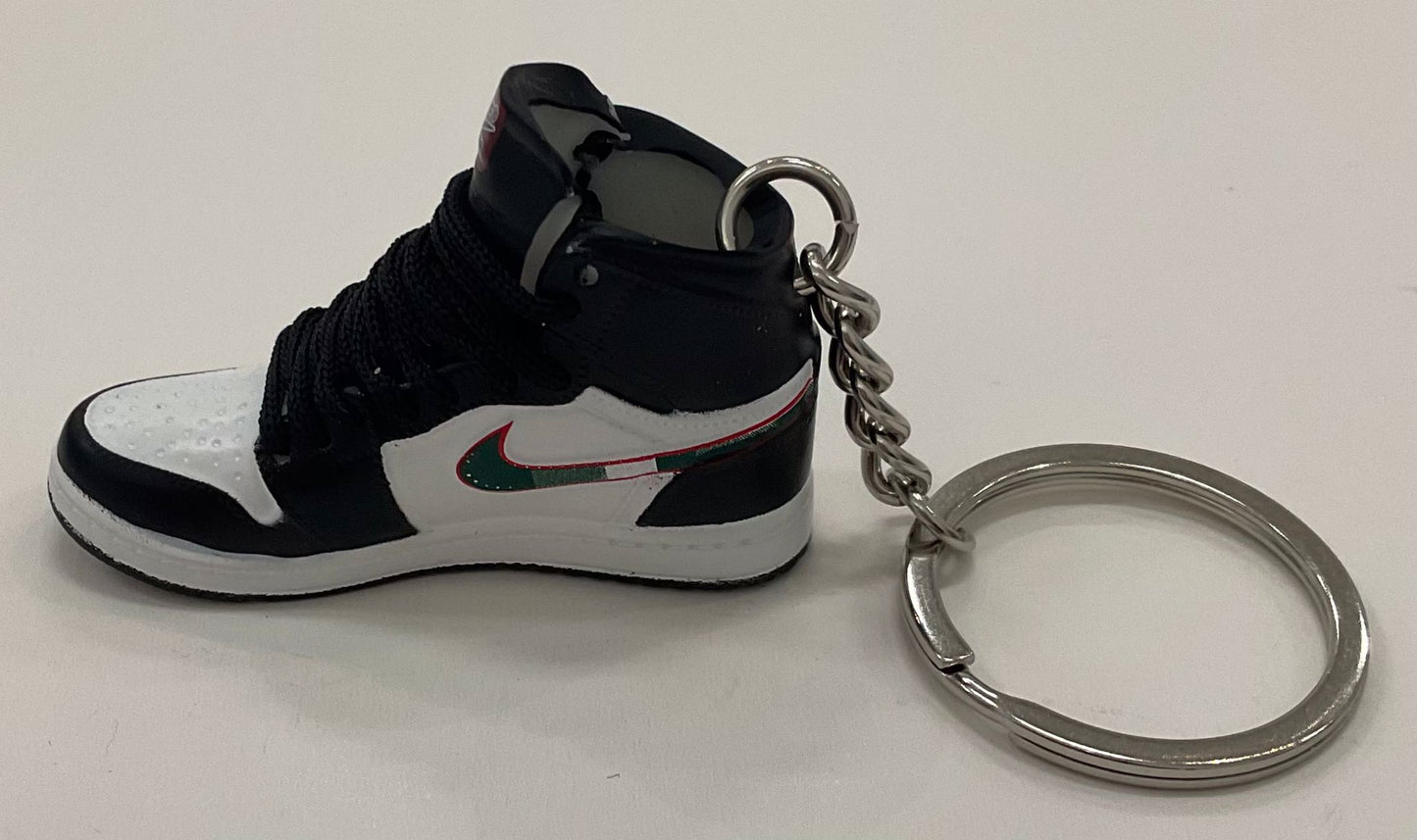 AJ1 High Mini Sneaker Keychain - White/Black/Green