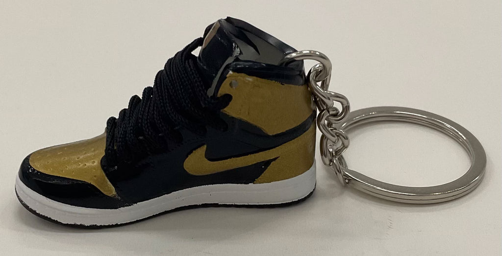AJ1 High Mini Sneaker Keychain - Black/Gold