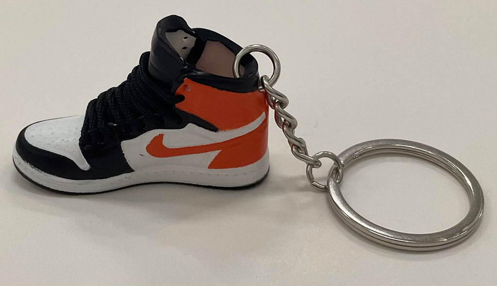 AJ1 High Mini Sneaker Keychain - White/Orange/Black