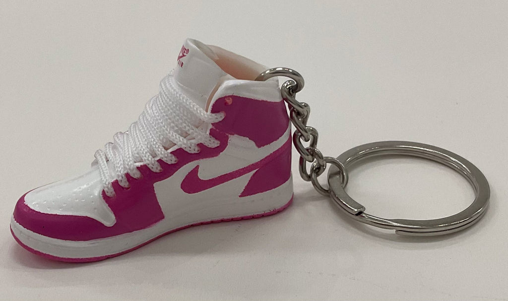 AJ1 High Mini Sneaker Keychain - White/Pink