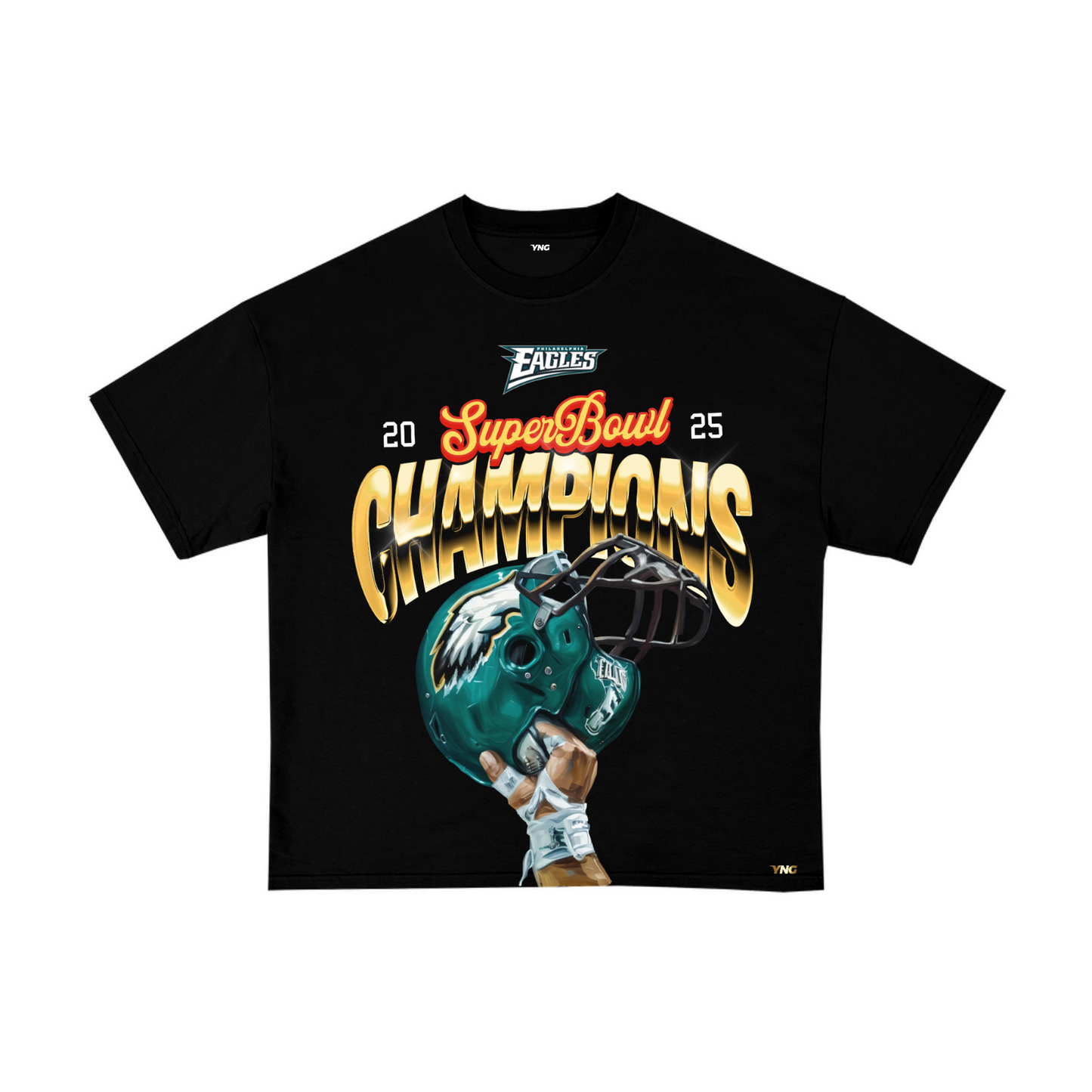 The Limited Edition 2025 Philadelphia Eagles Superbowl Championship Tee - Black