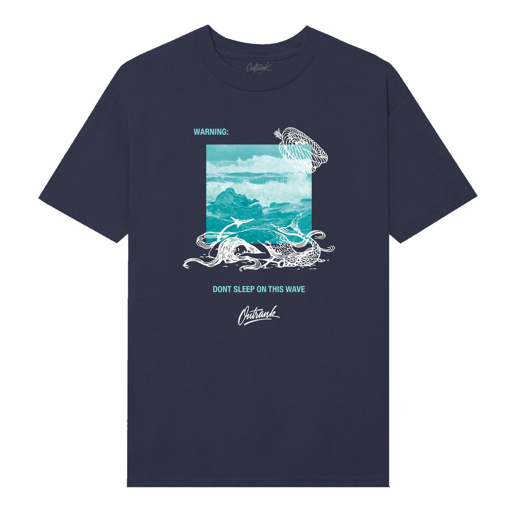 Outrank This Wave Tee - Navy
