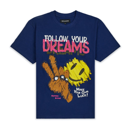 Reason Follow Your Dreams Tee - Royal Blue