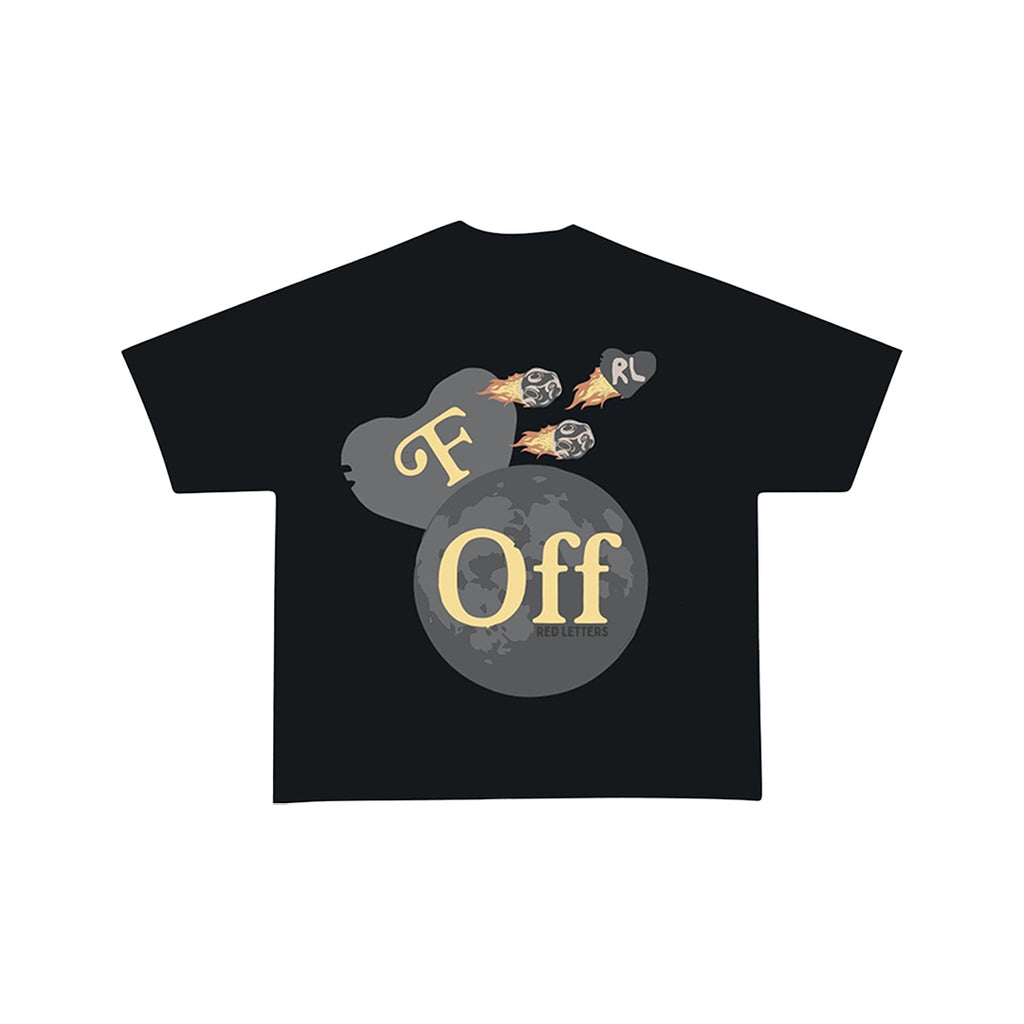 Red Letters Space F Off Tee - Black