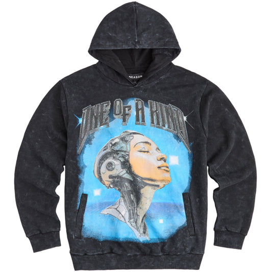 Reason Washed One Of A Kind Rhinestone Hoodie - Vintage Wash