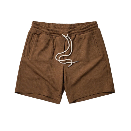 Reason Jacquard Textured Knit Shorts - Cocoa