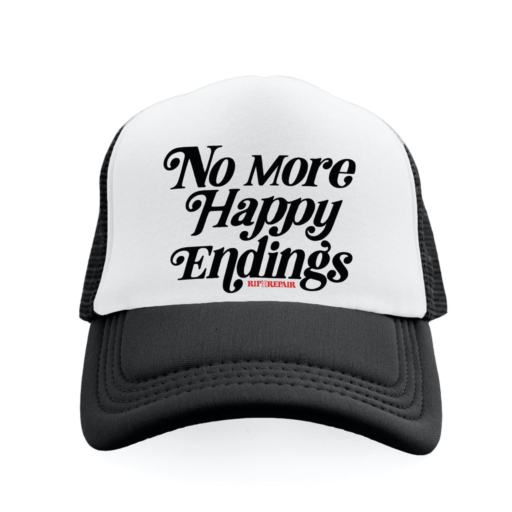 Rip N Repair No More Happy Endings Trucker Hat - White/Black