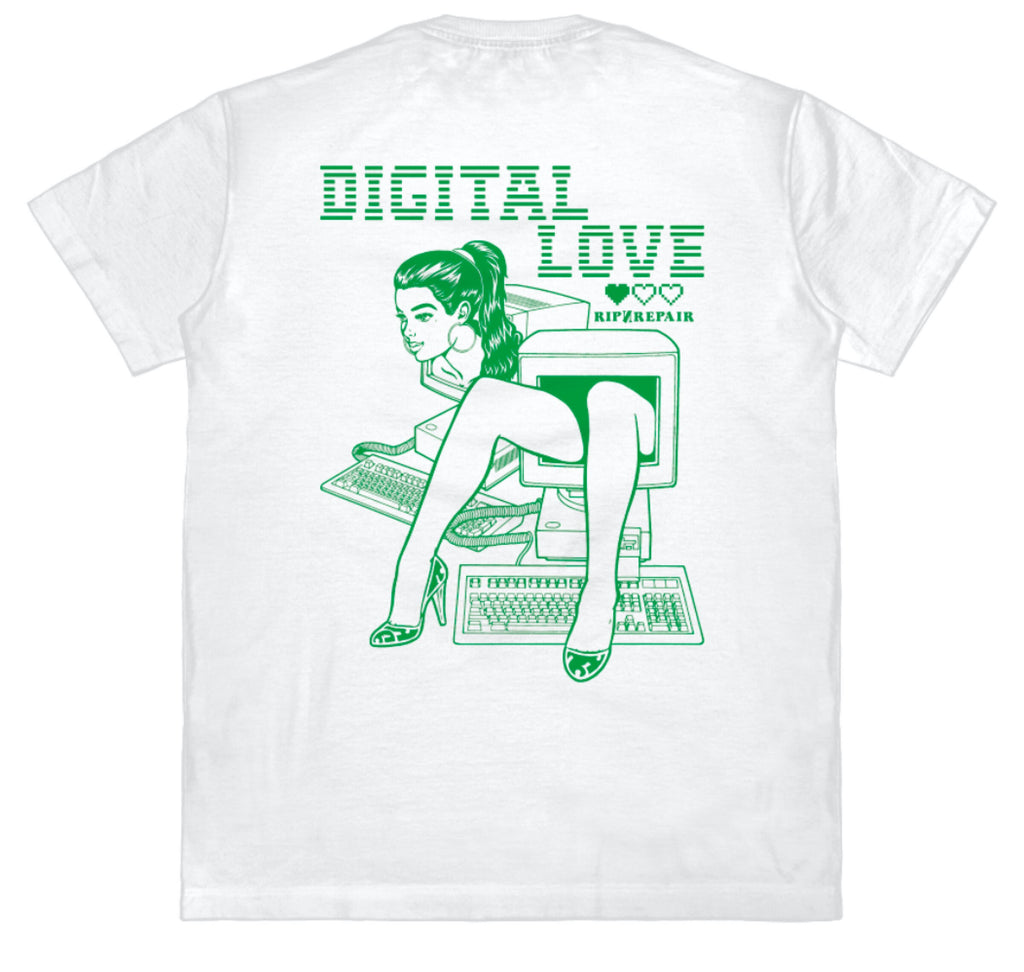 Rip N Repair Digital Love Tee - White