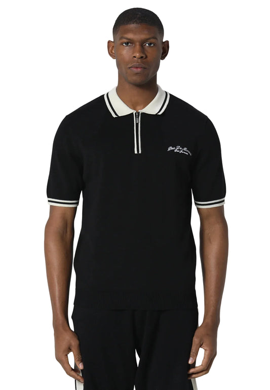 Pas De Monaco Signature Knitted Polo - Black