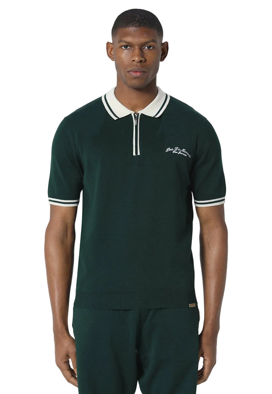 Pas De Monaco Signature Knitted Polo -  Pedosa Green