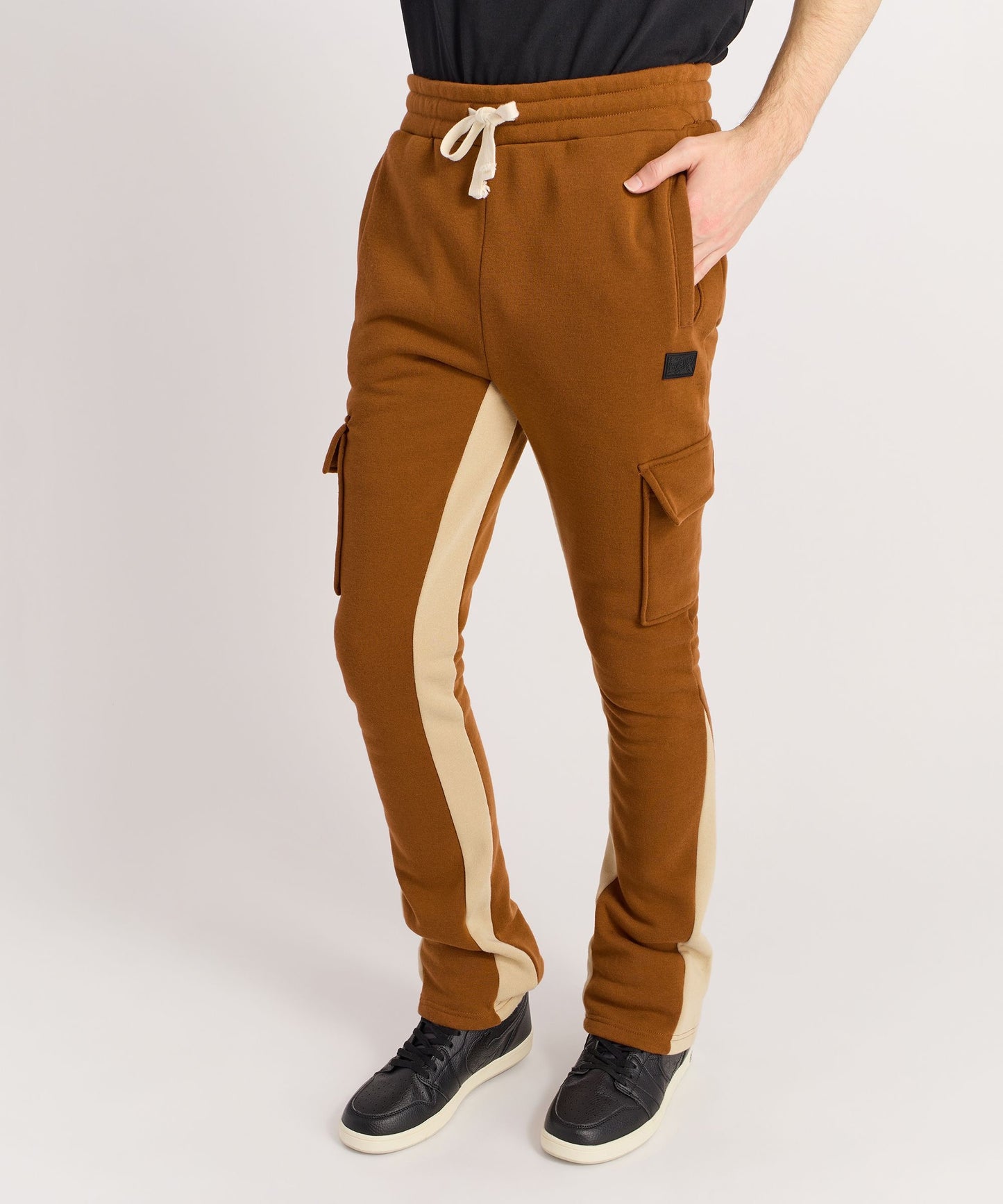 Reason Stacked Fleece Sweatpants - Cocoa