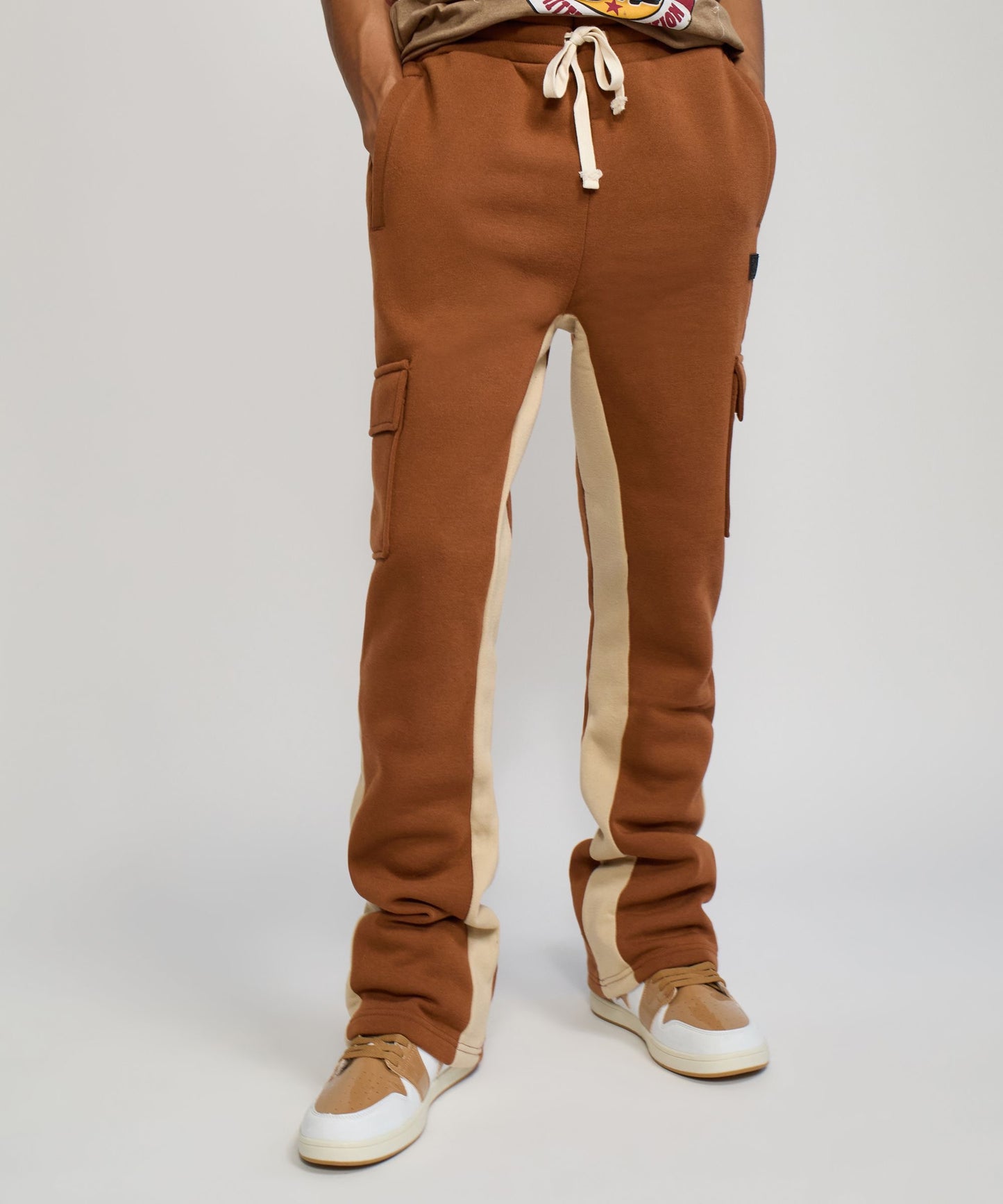 Reason Stacked Fleece Sweatpants - Cocoa