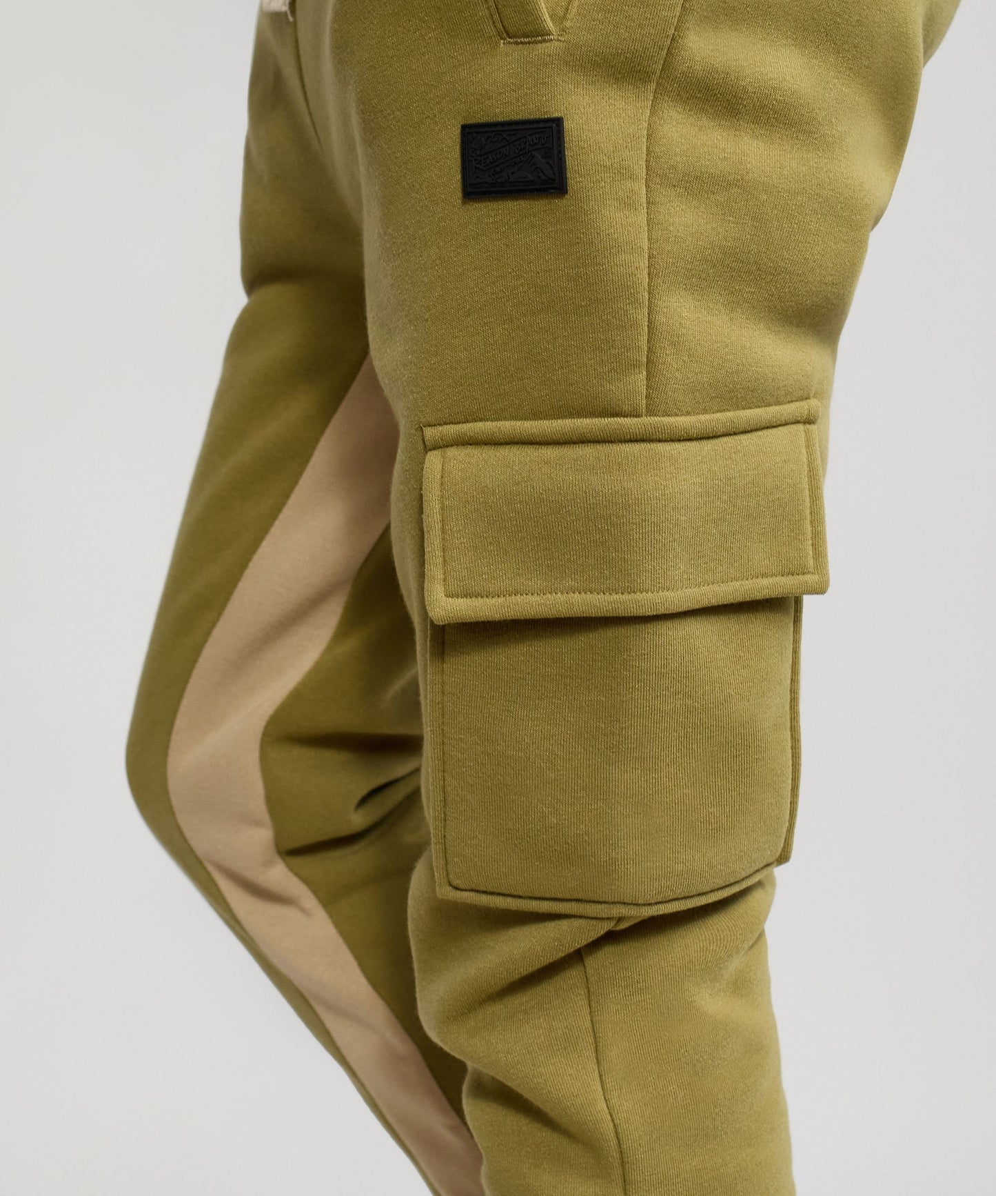 Reason Stacked Fleece Sweatpants - Military Green