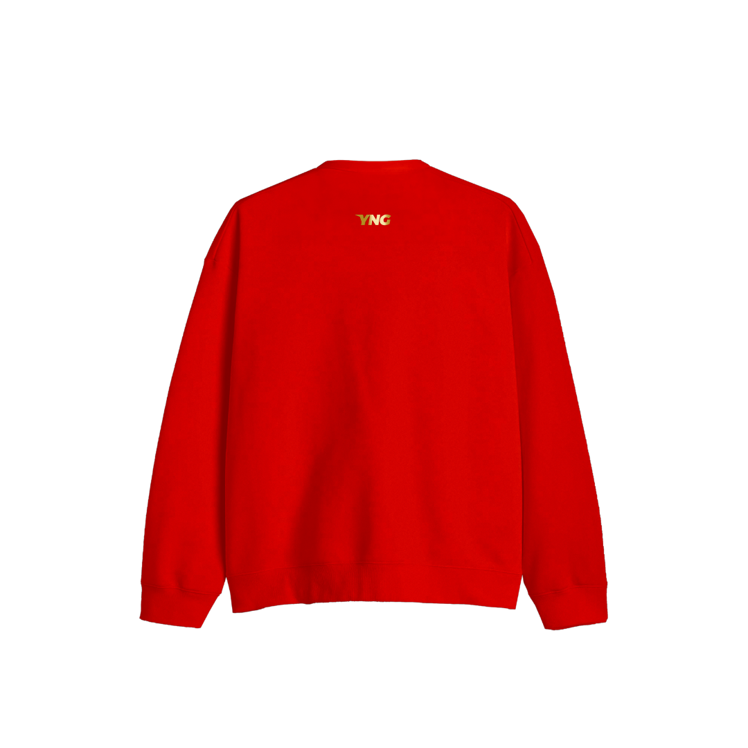 The Limited Edition Santa Reach Crewneck Sweater - Red