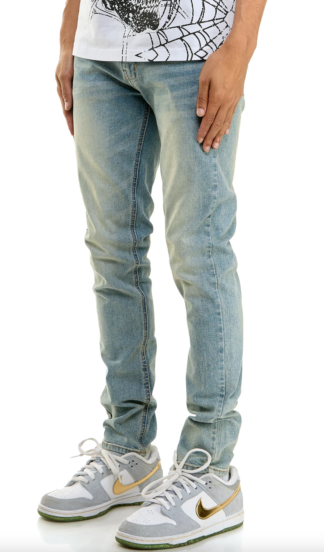 KDNK Core Denim Pants - Mid Blue
