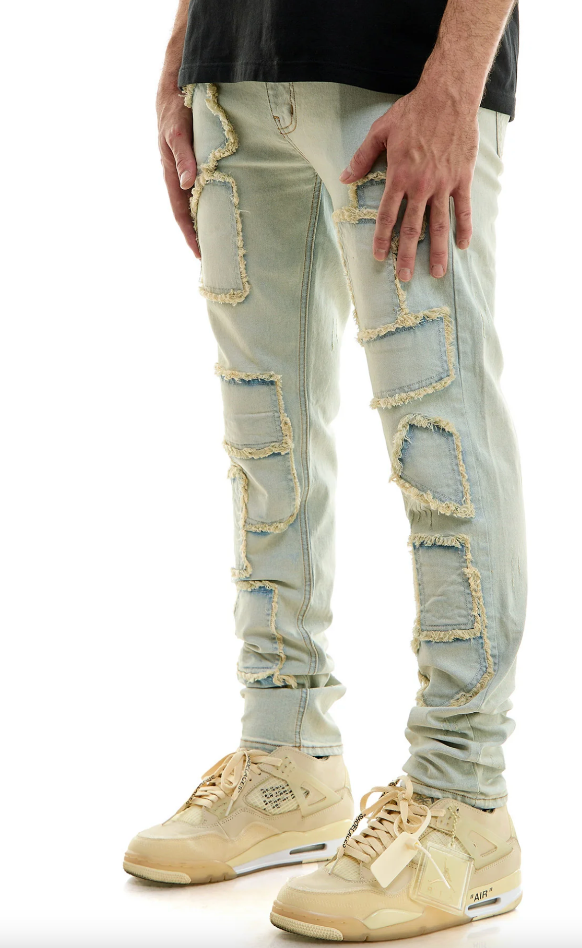 KDNK Mito Denim Pants - Vintage Light Blue