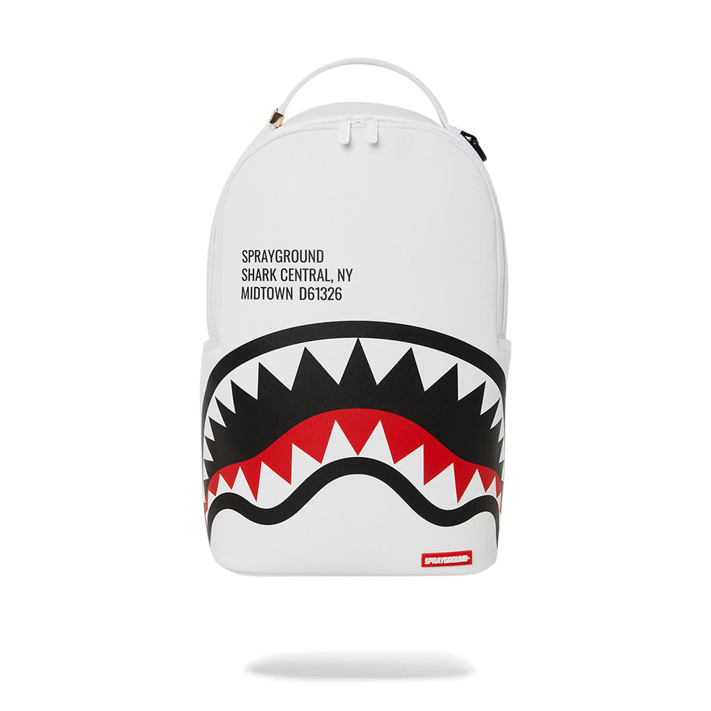 Sprayground Shark Central Backpack - White