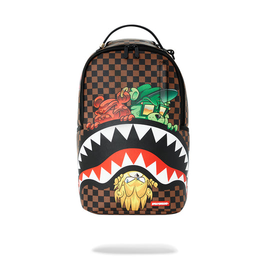 Sprayground Sharks in Paris Characters Sneakin' Backpack