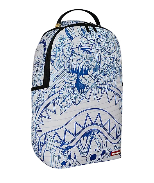 Sprayground Blue Ink Doodle Backpack