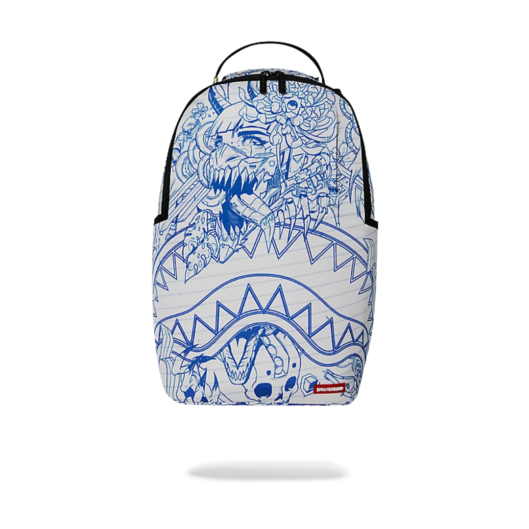 Sprayground Blue Ink Doodle Backpack