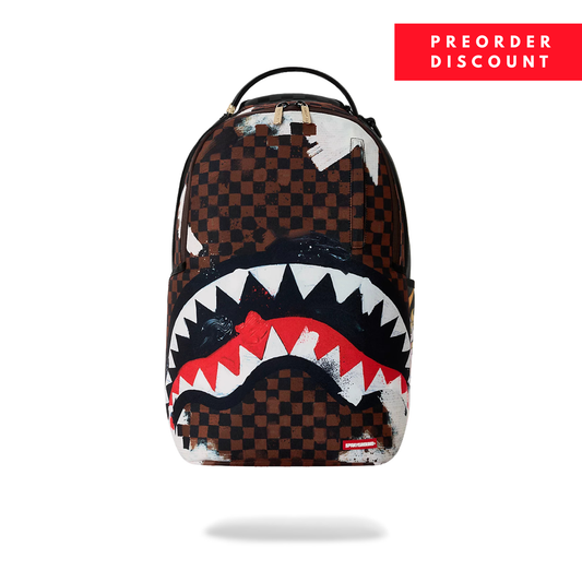 Sprayground Sharks In Paris Painted Canvas Painted Backpack