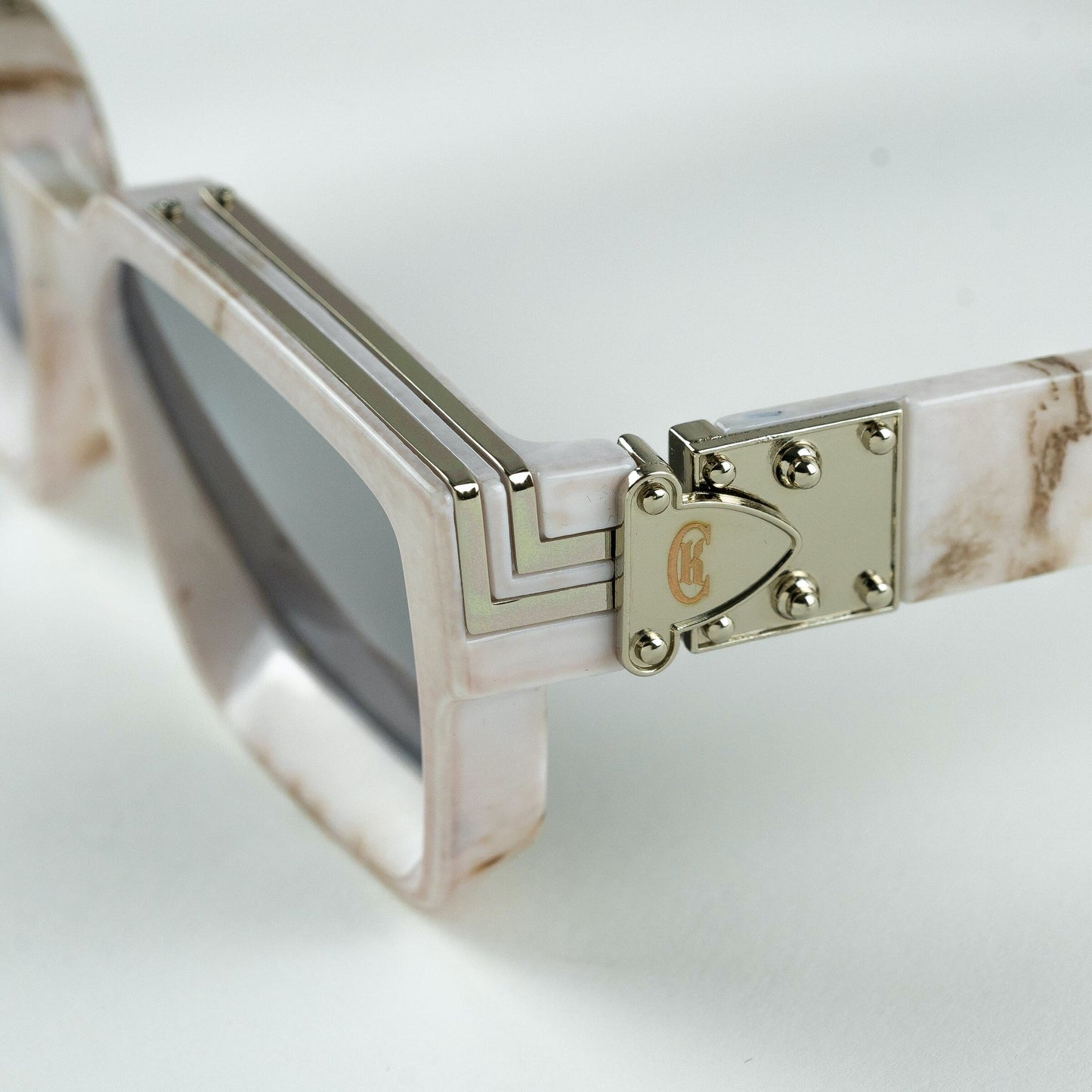 Crown Kings The Billionaires Sunglasses - Marble/Silver