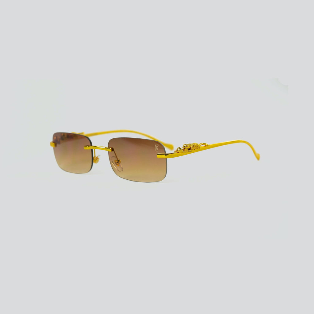 Crown Kings The Panther Sunglasses - Brown/Gold