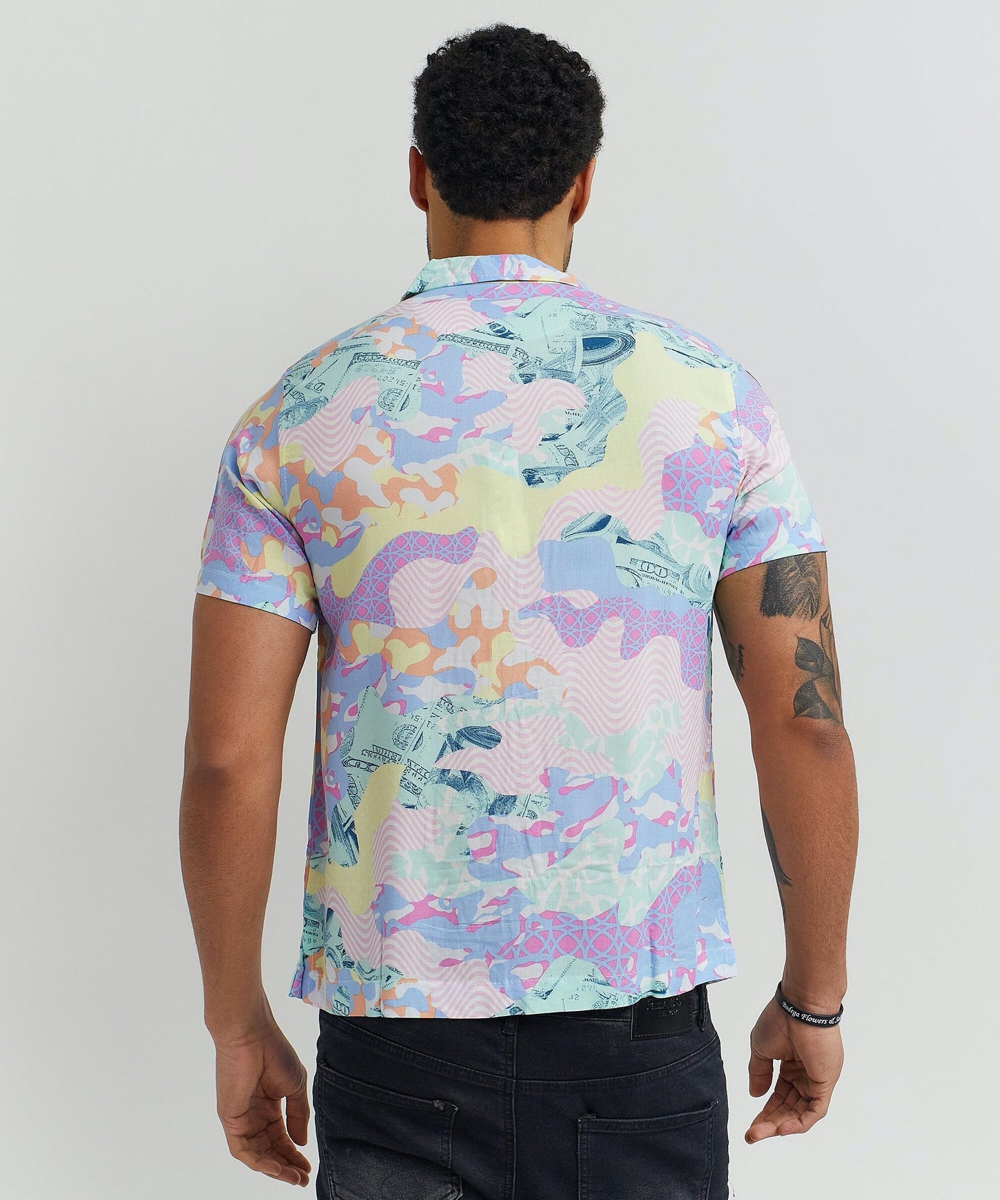 Reason Psychedelic Short Sleeve Button Down Shirt