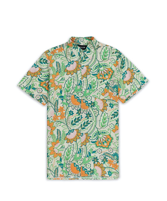 Reason Tropical Vibes Short Sleeve Button Down Shirt