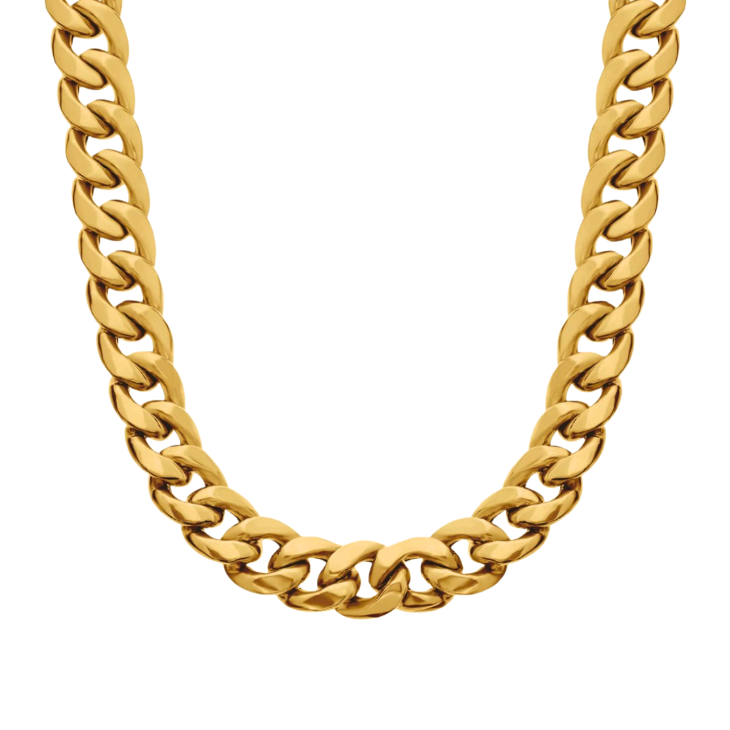 Golden Gilt 12mm Cuban Link - Gold