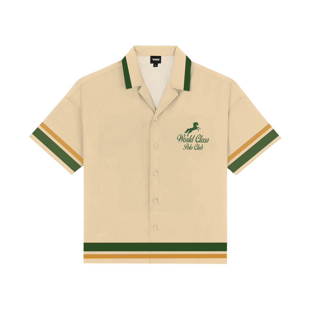 The Polo Club Silk Button Down Shirt - Cream