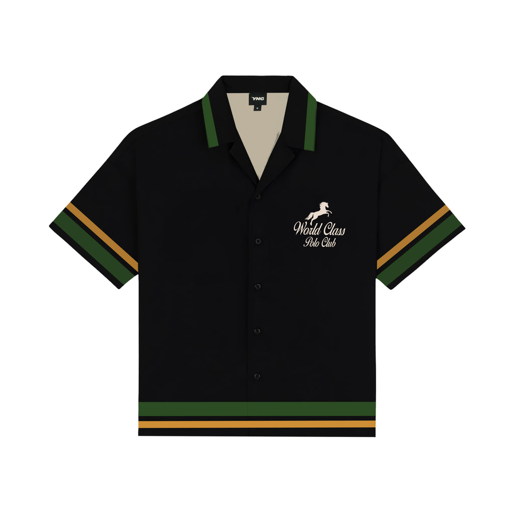 The Polo Club Silk Button Down Shirt - Black