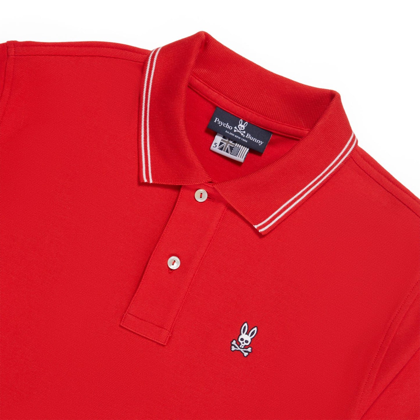 Psycho Bunny Mens Logan Pique Polo - Chili Red