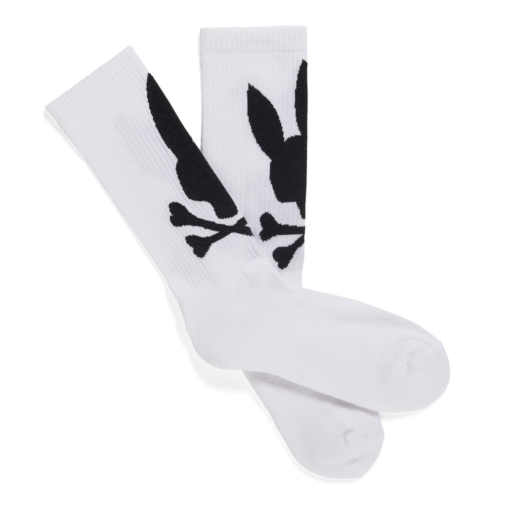 Psycho Bunny Mens Cleveland Socks - White