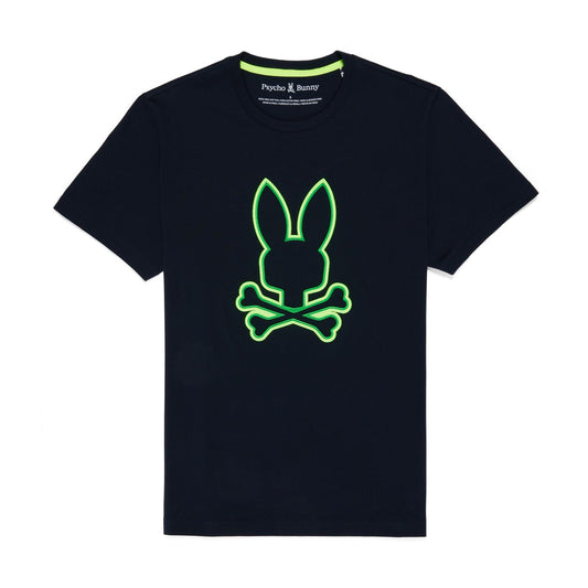 Psycho Bunny Santa Monica Embroidered Graphic Tee - Navy