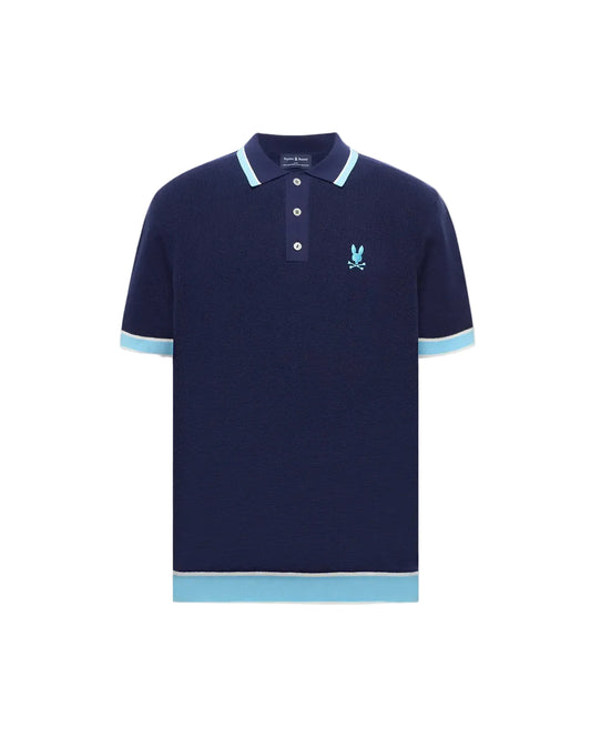 Psycho Bunny Dax Knit Polo - Evening Blue