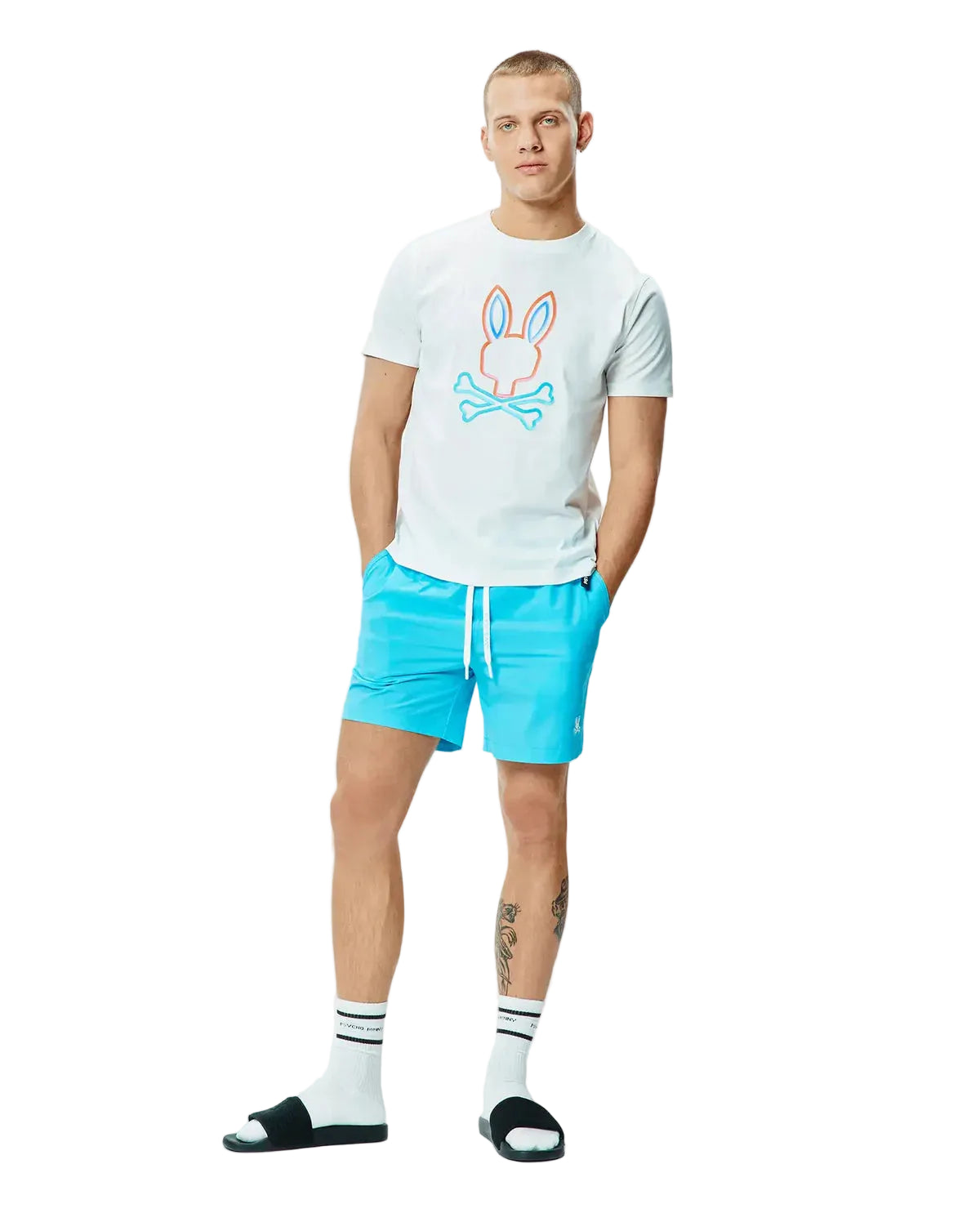 Psycho Bunny Dayton Graphic Tee - White