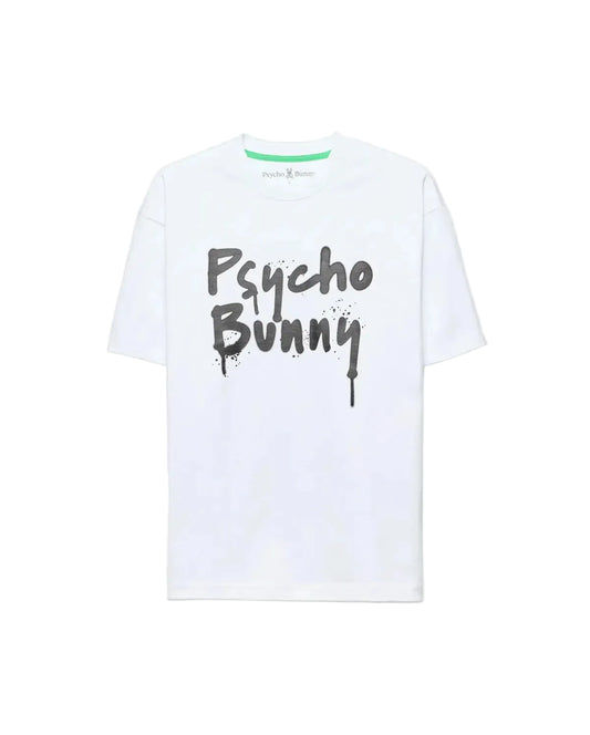 Psycho Bunny Duncan Wordmark Tee - White
