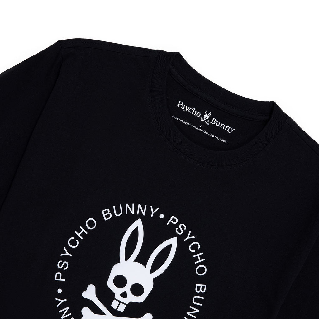 Psycho Bunny Mens Bradley High Density Graphic Tee - Black