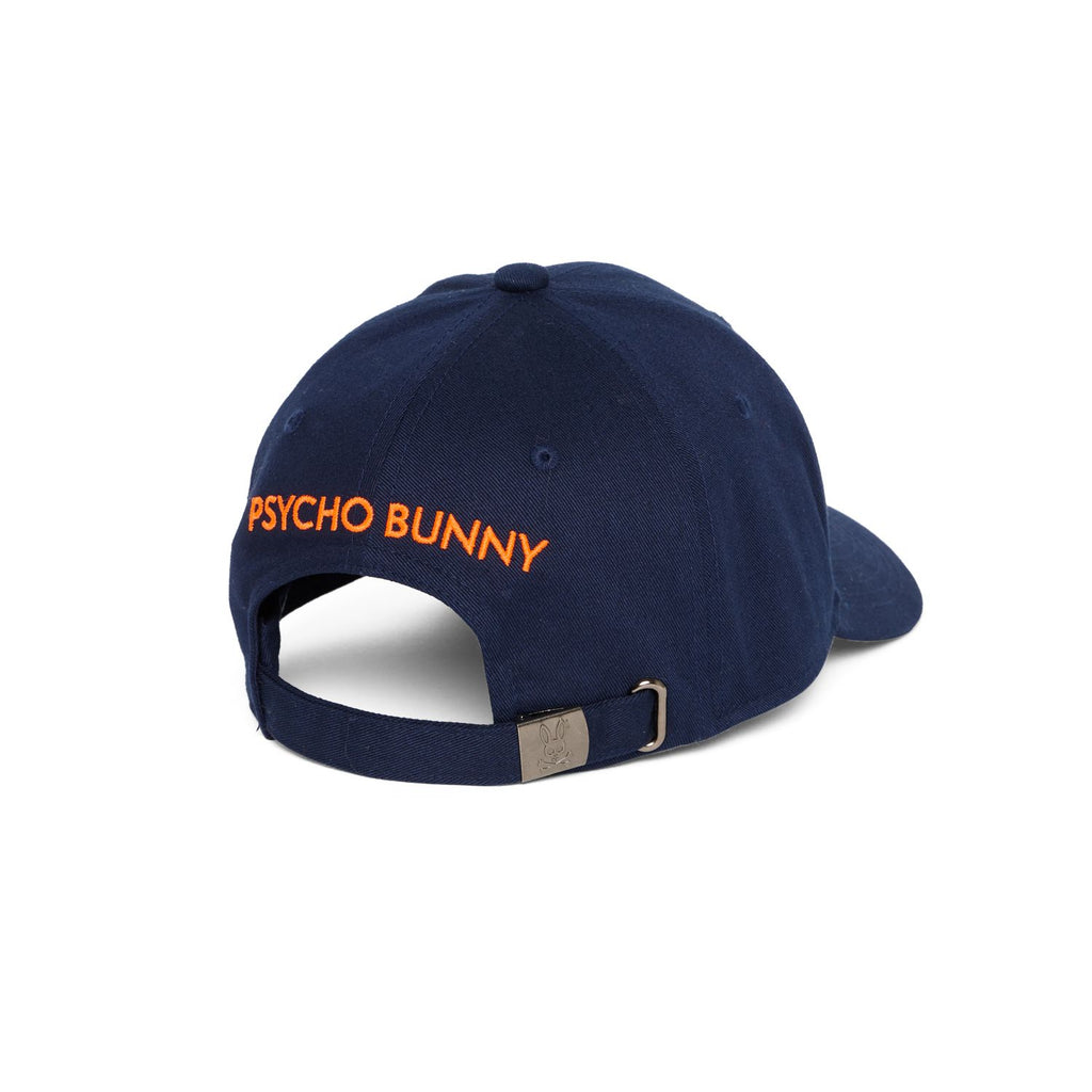 Psycho Bunny Chester Embroidered Baseball Hat - Navy