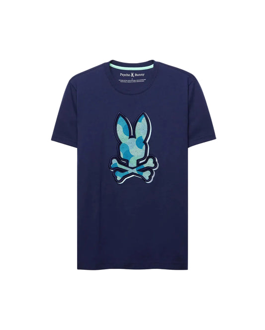 Psycho Bunny Ethan Graphic Tee - Evening Blue