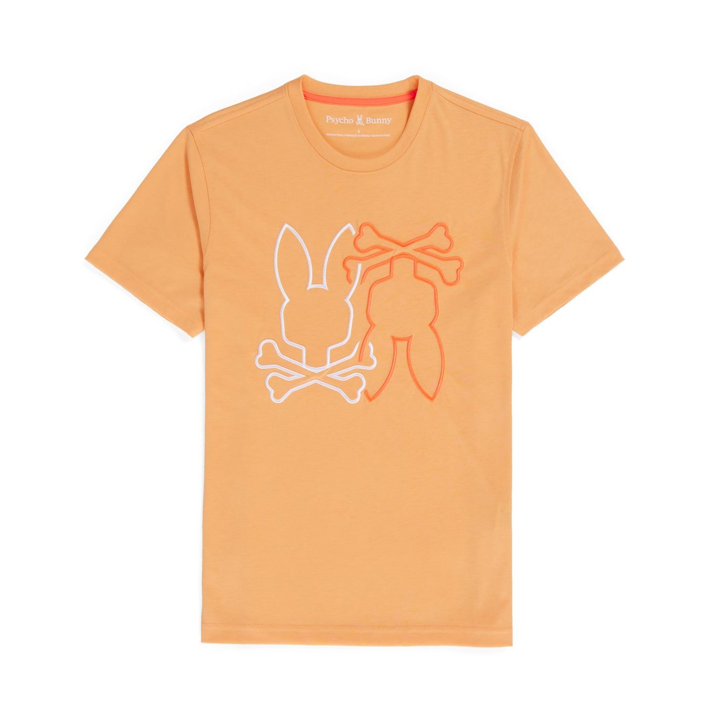 Psycho Bunny Winton Embroidered Tee - Tangerine