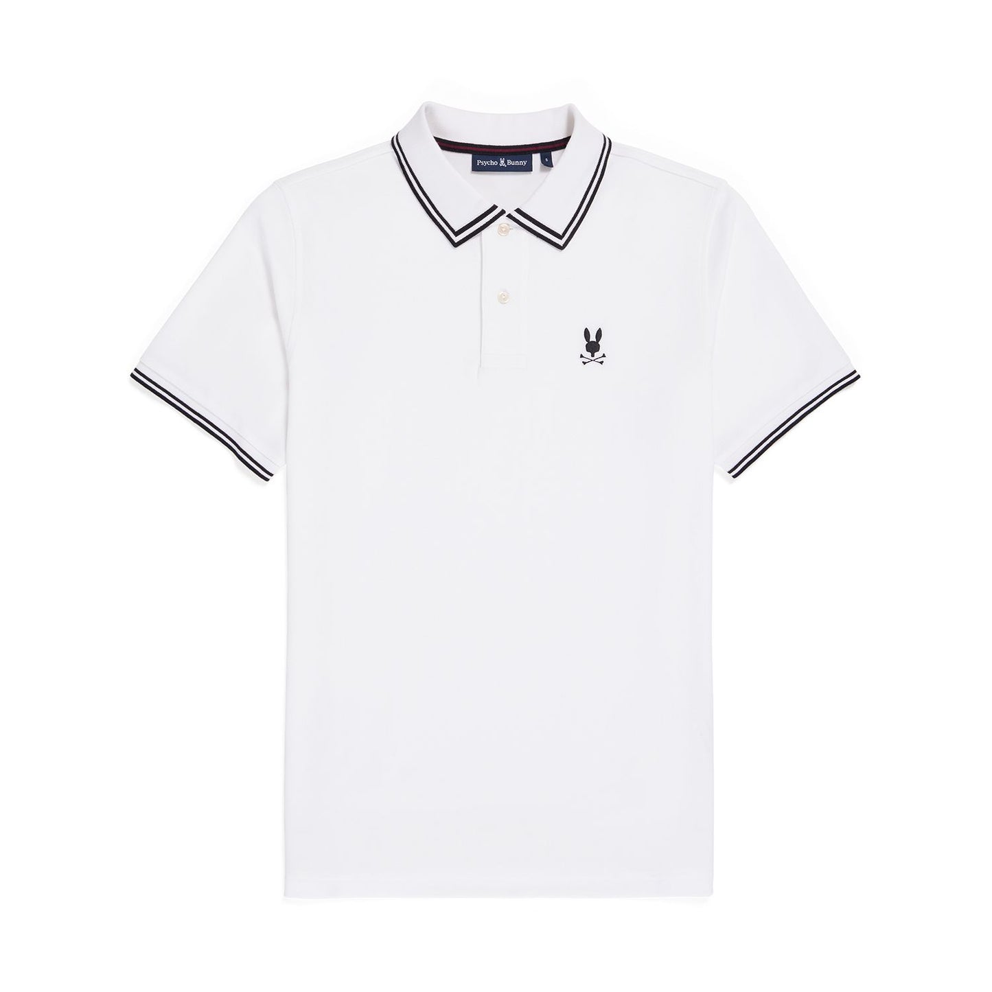 Psycho Bunny Mens Lambert Pique Polo - White