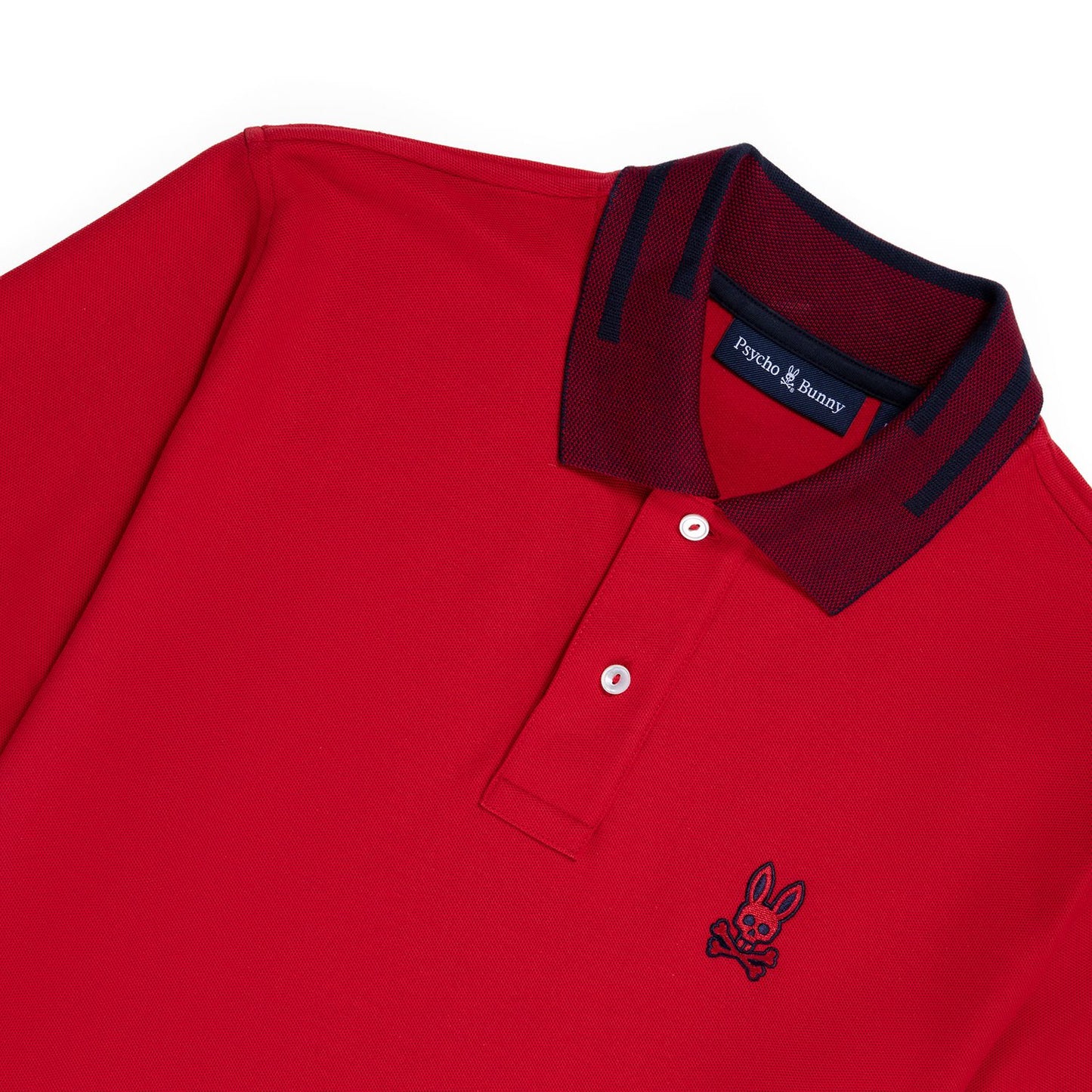 Psycho Bunny Mens Chester Pique Polo - Brilliant Red